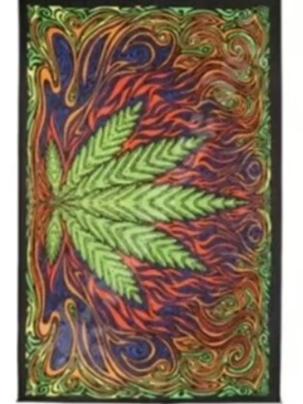 3D Hot Leaf Tapestry ~ 100% Cotton ~ 30” x 45” ~ Brand New!